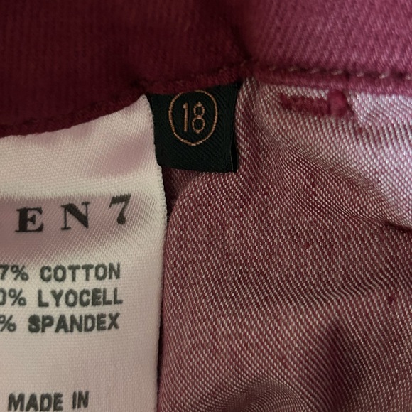 7 For All Mankind Jen 7 Burgundy Ankle Skinny Pant NWT Size 18 - Picture 4 of 8
